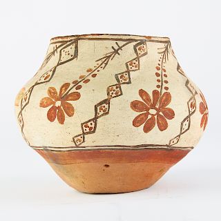 Acoma Pueblo Polychrome Pottery Jar ca. 1880