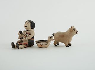 Group of 3 Cochiti Pueblo Pottery Pieces