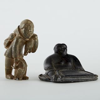Grp: 2 20th c. Inuit Soapstone Carvings