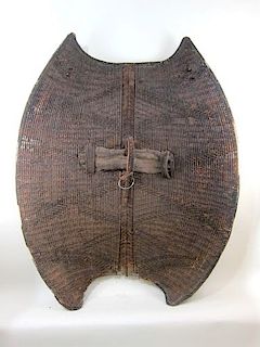 Mambila People "Kor" Wickerwork  Shield