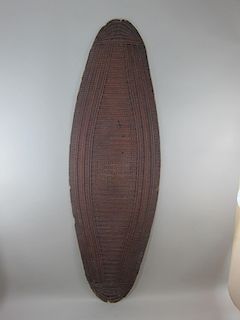 Ngbaka People Wood and Wicker Shield