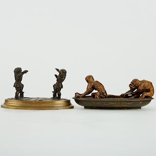 2 Vienna Bronzes Monkeys and Gnomes ca. 1900