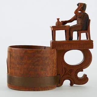 Slovakian Carved Wood Crpaky Cup