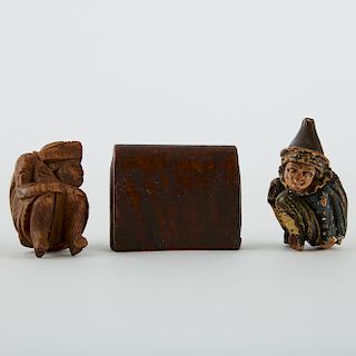 Grp: 3 19th c. European Wood Snuff Boxes