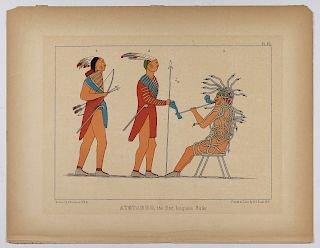 Grp: 4 18th-19th c. Lithographs of Native Americans