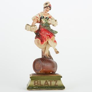 Blatz Beer Valerie Girl Statue 1935 Chalkware