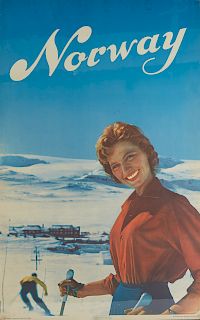 Grp: 5 Air France Posters Paris Rome Germany Norway Skiing