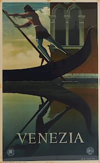 Cassandre Venice Venezia Travel Poster ca. 1951
