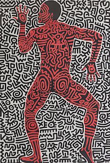 Grp: 3 Keith Haring Posters Into 84 Shafrazi Gallery