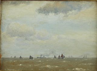 William Edward Norton Marine Painting Oil on Board