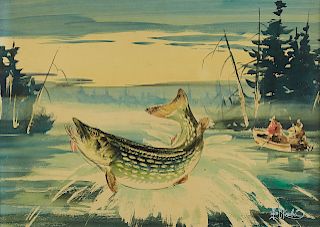 Les Kouba Fishing Painting