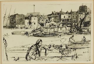 After James McNeil Whistler Etching Black Lion Wharf
