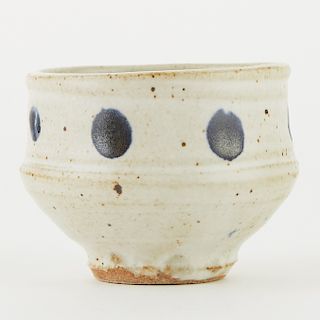 Warren MacKenzie Studio Pottery Dotted Tea Bowl Marked