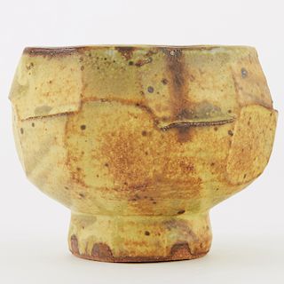 Warren MacKenzie Studio Pottery Faceted Bowl Soda-Fired 