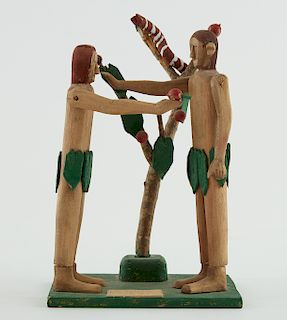 Fred Webster Southern Folk Art Carving Adam and Eve