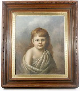 Hal Morrison Signed Oil "Portrait of a Young Girl"