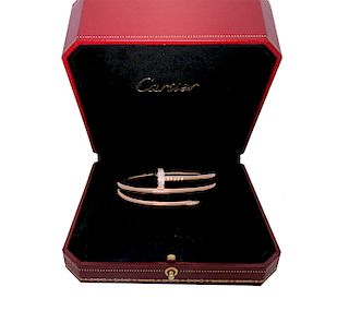 Cartier Juste un Clou DIAMOND 18K BRACELET Size 17