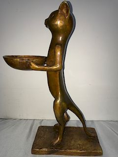 Swiss Bronze Sculpture Diego Giacometti Butler Cat