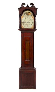 A Chippendale Mahogany Tall Case Clock
