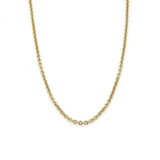 Cartier 18k Yellow Gold 2mm Classic Oval Link Chain Necklace 17" 