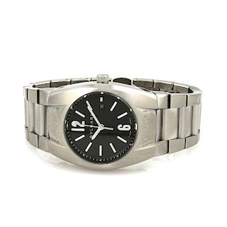 Bvlgari Ergon Steel Date Sapphire Crystal Mid Size Wrist Watch Quartz