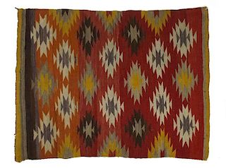 Late 19th C. Navajo Child's Blanket