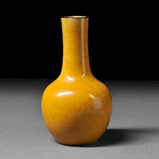 Yellow-glazed Bottle Vase