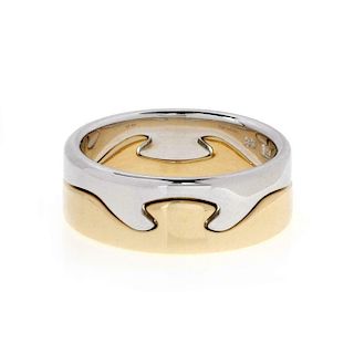 Georg Jensen Fusion 18k Gold Puzzle Band Ring Size 8.75 