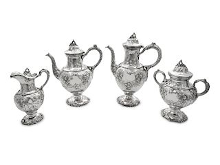 An American Coin Silver Four-Piece Tea and Coffee Service