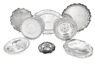 Eight American Silver Table Articles