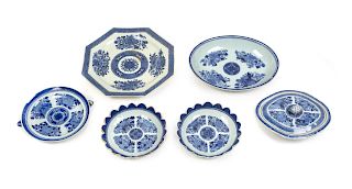 Two Chinese Export Blue Fitzhugh Porcelain Platters
Height of largest 14 1/4 inches. 