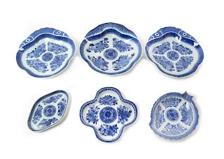 A Collection of Chinese Export Blue Fitzhugh Porcelain Articles
Height of largest 11 inches. 