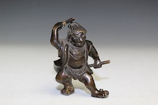 Japanese bronze figurine.