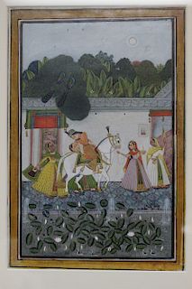 Old Indian painting on paper.