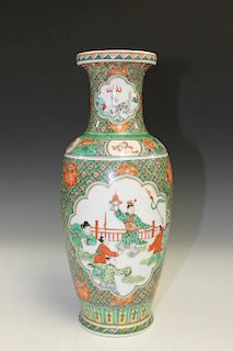 Chinese famille rose porcelain vase, Kangxi mark.