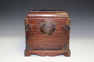 Chinese hardwood jewelry box.