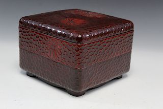 Japanese lacquer lunch basket.