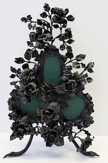Large Asian Style Bronze Sconce Together With A