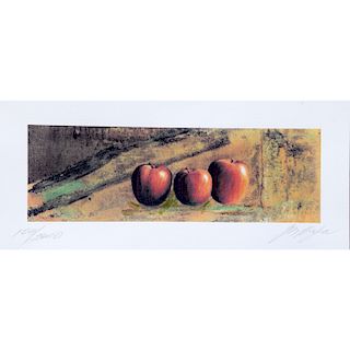 Martha Chapa. Sin título. Firmado. Giclée,109/2000. Enmarcado. 8 x 24 cm
