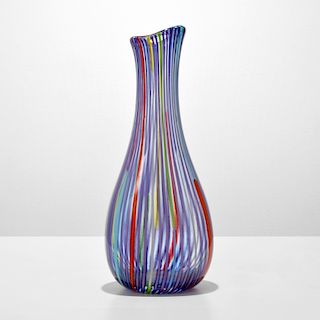 Large Anzolo Fuga "Bandiere" Vase, Murano