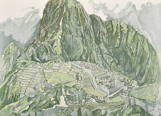 Philip Pearlstein "Machu Picchu" Aquatint, Signed Edition