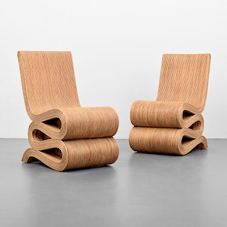 Pair of "Wiggle" Chairs, Manner of Frank Gehry