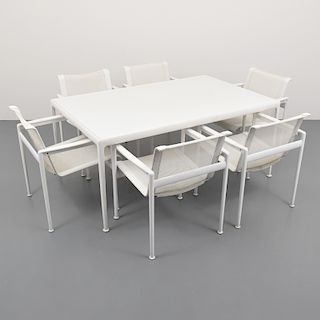 Richard Schultz Dining Table and Six Armchairs