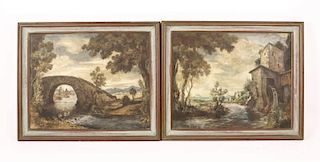 Pair of 20th Century Oil on Canvas Landscapes