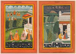 A PAIR OF INDIAN PAINTINGS, 19TH CENTURY