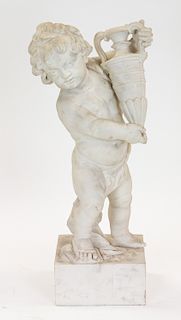 AN ALABASTER SCULPTURE, LATE 19TH CENTURY