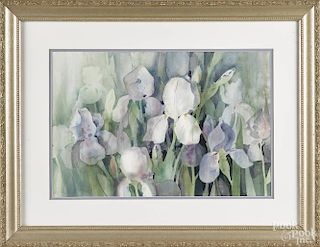 E. Dreskin (American 20th/21st c.), floral watercolor, signed lower left, 14'' x 21 1/2''.