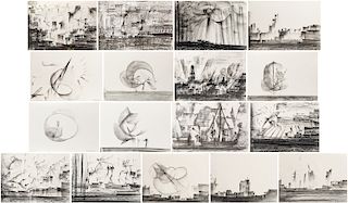 A GROUP OF 17 DRAWINGS BY VASSIL IVANOFF (BULGARIAN 1909-1975) 