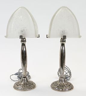 A PAIR OF ART DECO BEDSIDE LAMPS, CIRCA 1930S