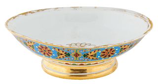 A RUSSIAN PORCELAIN BOWL, IMPERIAL PORCELAIN FACTORY, ST. PETERSBURG, PERIOD OF ALEXANDER II, 1855-1881